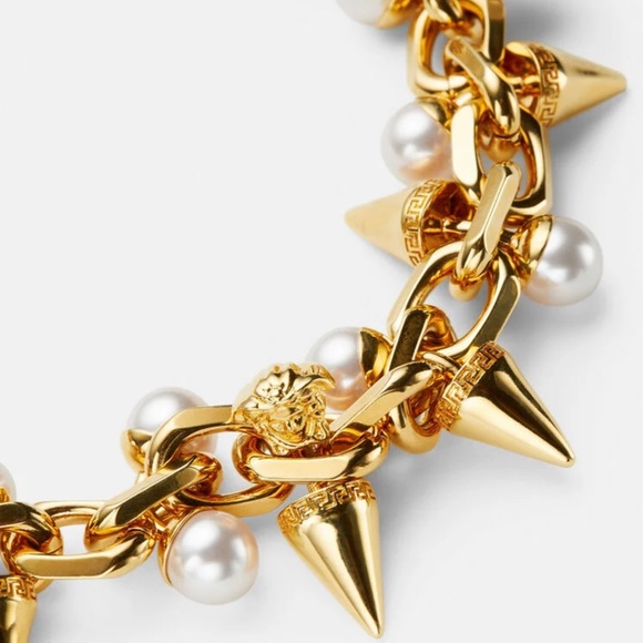 ISO VERSACE PERAL SPIKE NECKLACE - Picture 2 of 3